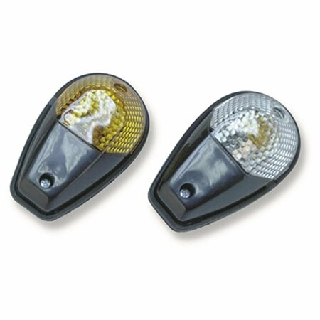 SUPERJOCK Flash Mount Marker Signal Light Single - Clear & Black SU3028222